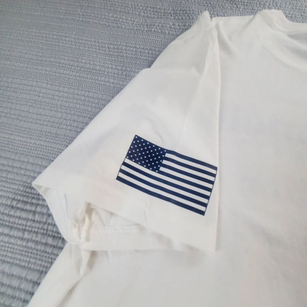 District Bushnell University We Honor Veterans Promo Tee White Navy 2XL